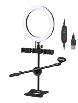 Weida Desktop Ring Light And Mobile Holder Support Microphone Stand BS-710